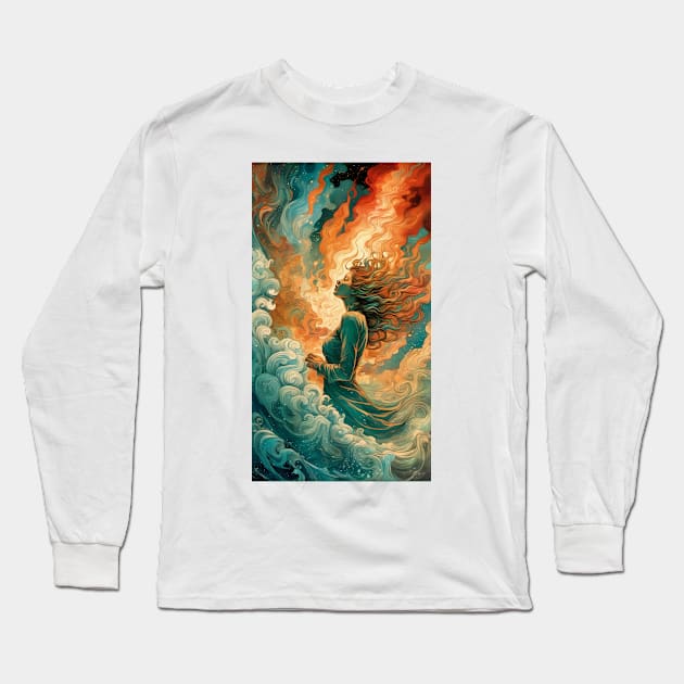 Sunset of cosmic ocean 2 Long Sleeve T-Shirt by RADIOACTIVE CHERRY CLOUD